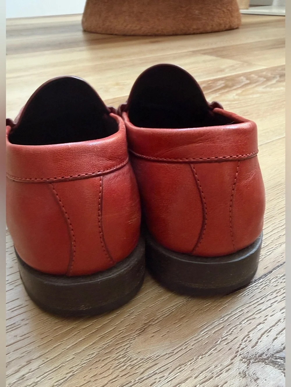 Celine women’s Classic Red Leather Tassel Loafers 38